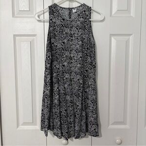 Old Navy Black and White Floral Mini Dress